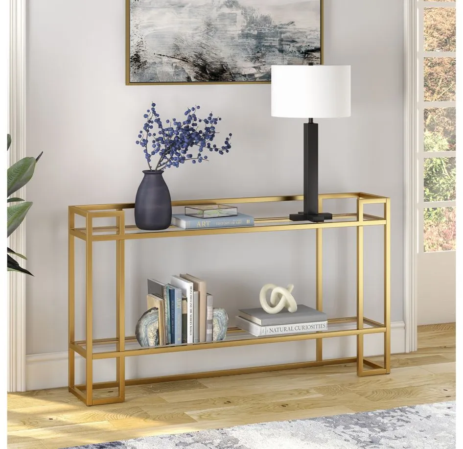 Hudson & Canal Macy Console Table in Brass by Hudson & Canal